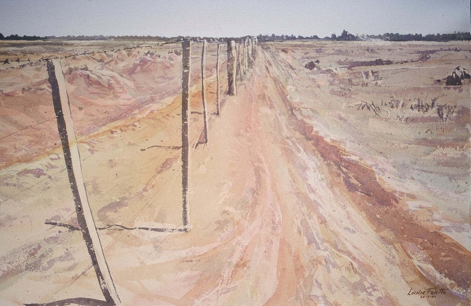 Fenceline - Louise Foletta - Australian Landscape Artist